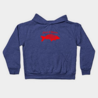 Catch and Release Series, Carp, Red color Kids Hoodie